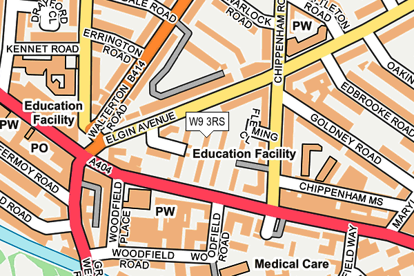 W9 3RS map - OS OpenMap – Local (Ordnance Survey)