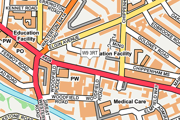 W9 3RT map - OS OpenMap – Local (Ordnance Survey)