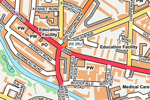 W9 3RU map - OS OpenMap – Local (Ordnance Survey)