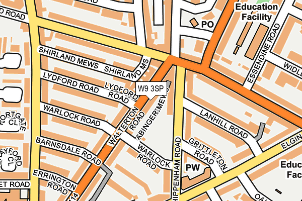 W9 3SP map - OS OpenMap – Local (Ordnance Survey)