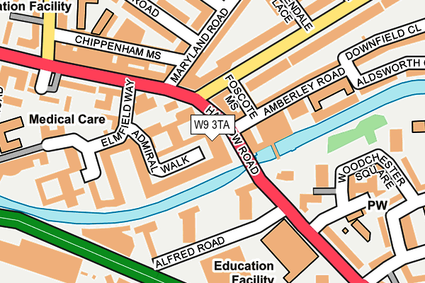 W9 3TA map - OS OpenMap – Local (Ordnance Survey)