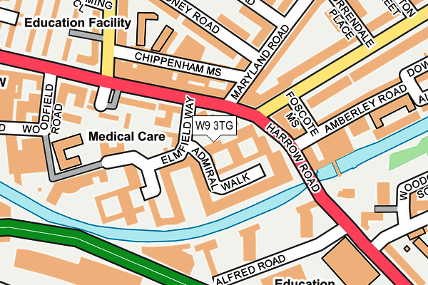 W9 3TG map - OS OpenMap – Local (Ordnance Survey)