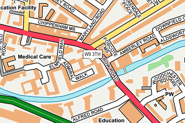 W9 3TH map - OS OpenMap – Local (Ordnance Survey)