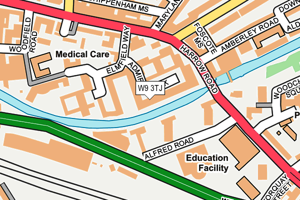 W9 3TJ map - OS OpenMap – Local (Ordnance Survey)