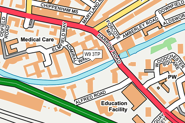 W9 3TP map - OS OpenMap – Local (Ordnance Survey)
