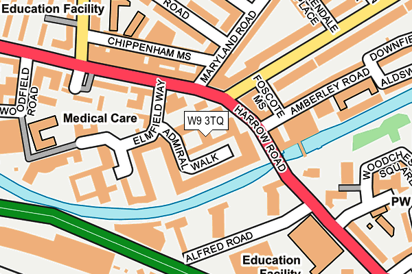 W9 3TQ map - OS OpenMap – Local (Ordnance Survey)