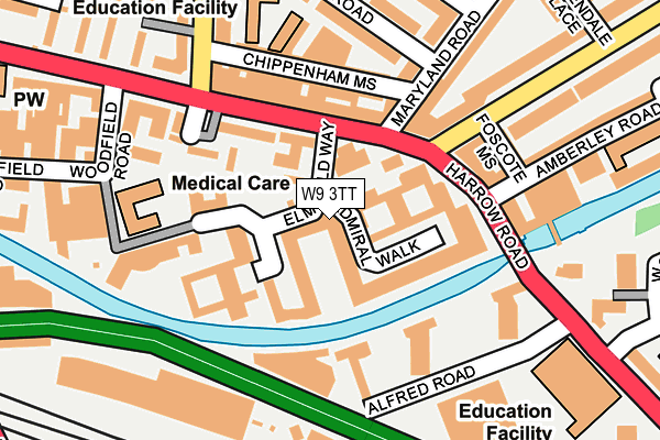 W9 3TT map - OS OpenMap – Local (Ordnance Survey)