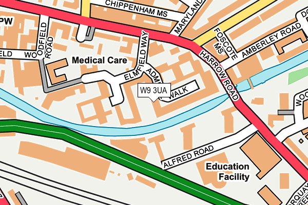 W9 3UA map - OS OpenMap – Local (Ordnance Survey)