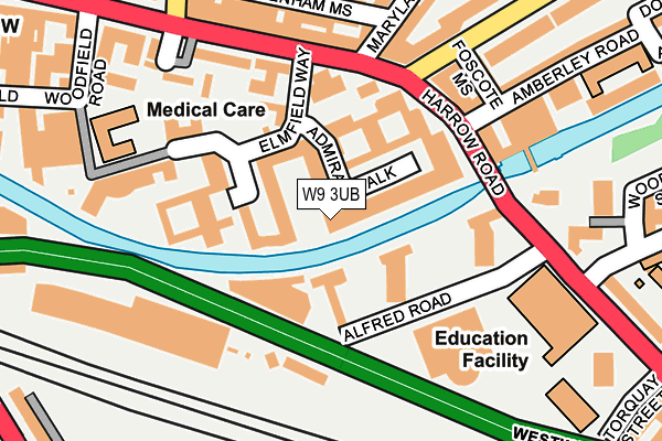 W9 3UB map - OS OpenMap – Local (Ordnance Survey)