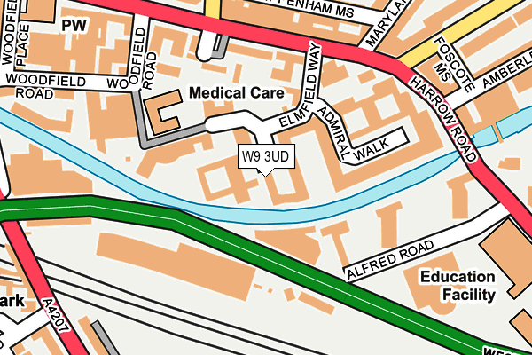 W9 3UD map - OS OpenMap – Local (Ordnance Survey)