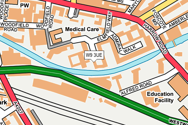 W9 3UE map - OS OpenMap – Local (Ordnance Survey)