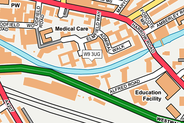W9 3UG map - OS OpenMap – Local (Ordnance Survey)