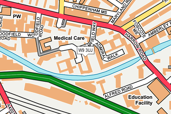 W9 3UJ map - OS OpenMap – Local (Ordnance Survey)
