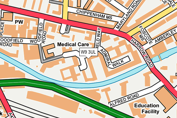 W9 3UL map - OS OpenMap – Local (Ordnance Survey)