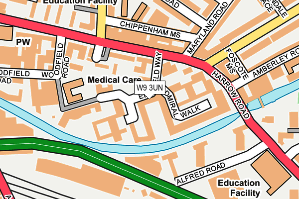 W9 3UN map - OS OpenMap – Local (Ordnance Survey)