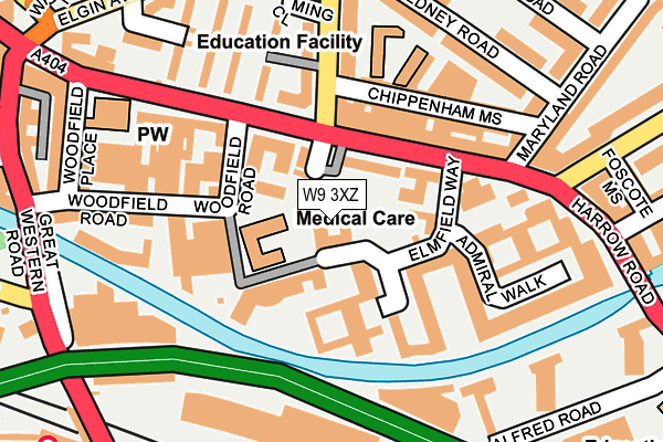 W9 3XZ map - OS OpenMap – Local (Ordnance Survey)