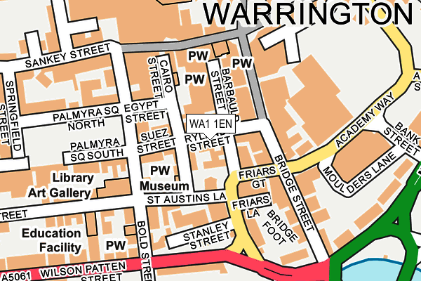 WA1 1EN map - OS OpenMap – Local (Ordnance Survey)