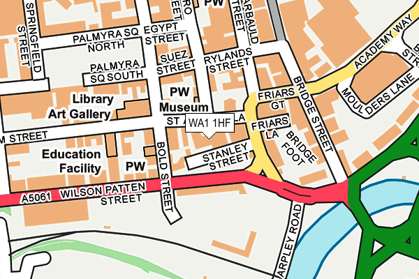 WA1 1HF map - OS OpenMap – Local (Ordnance Survey)