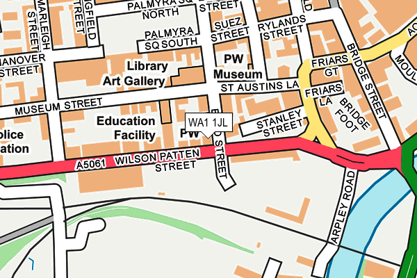 WA1 1JL map - OS OpenMap – Local (Ordnance Survey)