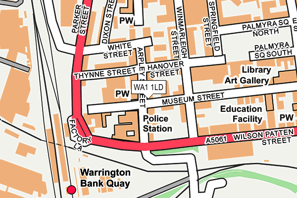 WA1 1LD map - OS OpenMap – Local (Ordnance Survey)