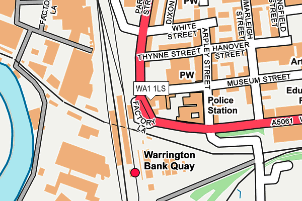 WA1 1LS map - OS OpenMap – Local (Ordnance Survey)