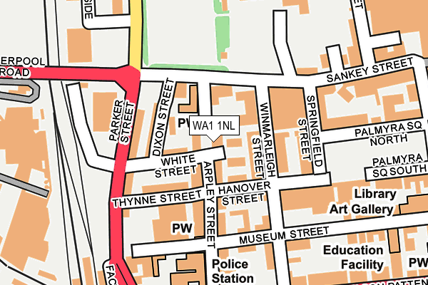 WA1 1NL map - OS OpenMap – Local (Ordnance Survey)