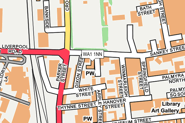 WA1 1NN map - OS OpenMap – Local (Ordnance Survey)