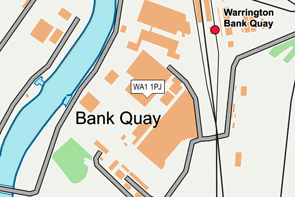 WA1 1PJ map - OS OpenMap – Local (Ordnance Survey)