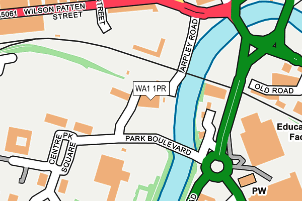 WA1 1PR map - OS OpenMap – Local (Ordnance Survey)