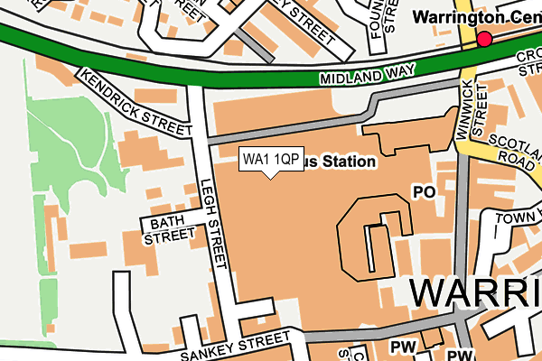 WA1 1QP map - OS OpenMap – Local (Ordnance Survey)