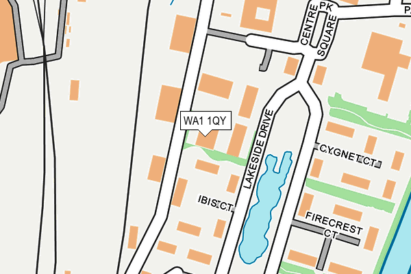 WA1 1QY map - OS OpenMap – Local (Ordnance Survey)