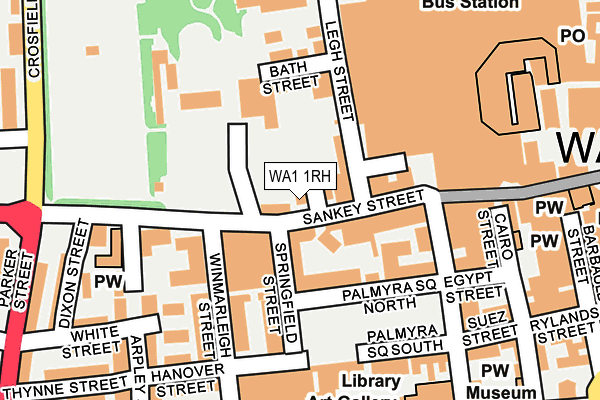 WA1 1RH map - OS OpenMap – Local (Ordnance Survey)