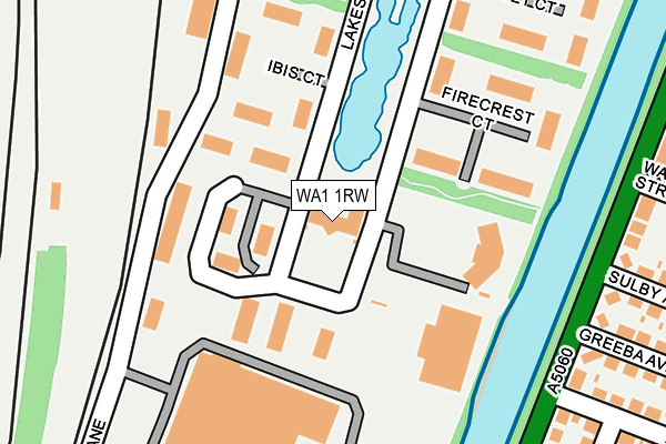WA1 1RW map - OS OpenMap – Local (Ordnance Survey)