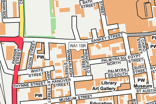 WA1 1SR map - OS OpenMap – Local (Ordnance Survey)