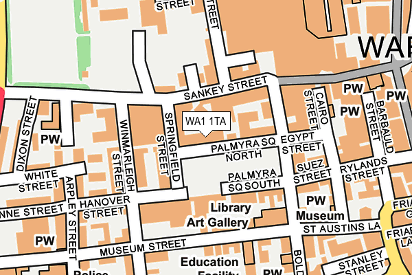 WA1 1TA map - OS OpenMap – Local (Ordnance Survey)