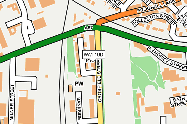 WA1 1UD map - OS OpenMap – Local (Ordnance Survey)