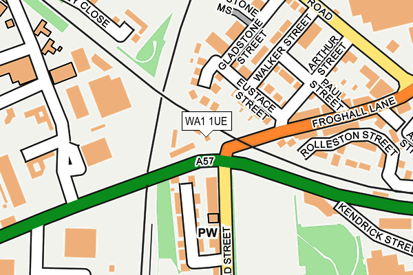 WA1 1UE map - OS OpenMap – Local (Ordnance Survey)