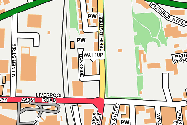 WA1 1UP map - OS OpenMap – Local (Ordnance Survey)