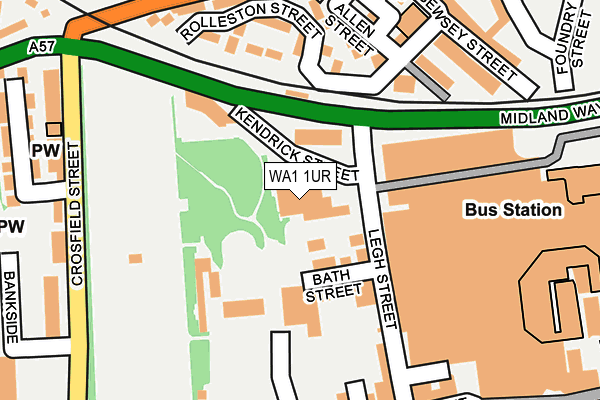WA1 1UR map - OS OpenMap – Local (Ordnance Survey)