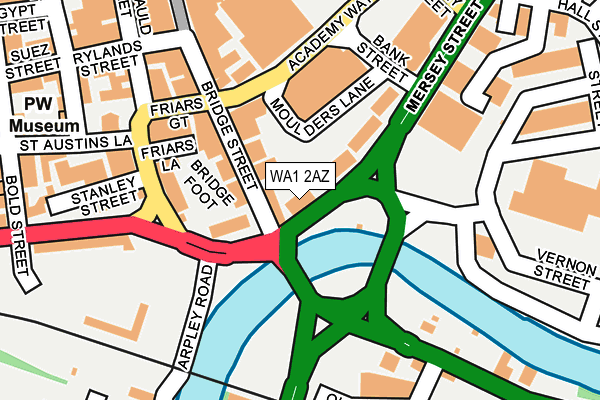 WA1 2AZ map - OS OpenMap – Local (Ordnance Survey)