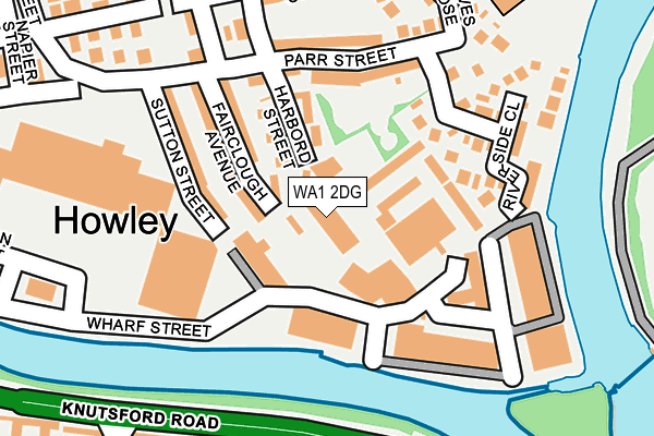 WA1 2DG map - OS OpenMap – Local (Ordnance Survey)