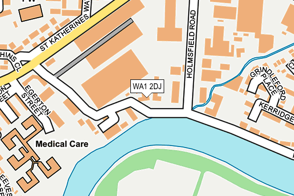WA1 2DJ map - OS OpenMap – Local (Ordnance Survey)