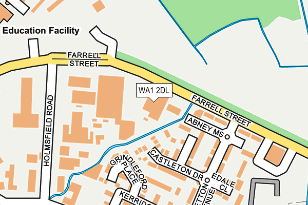 WA1 2DL map - OS OpenMap – Local (Ordnance Survey)