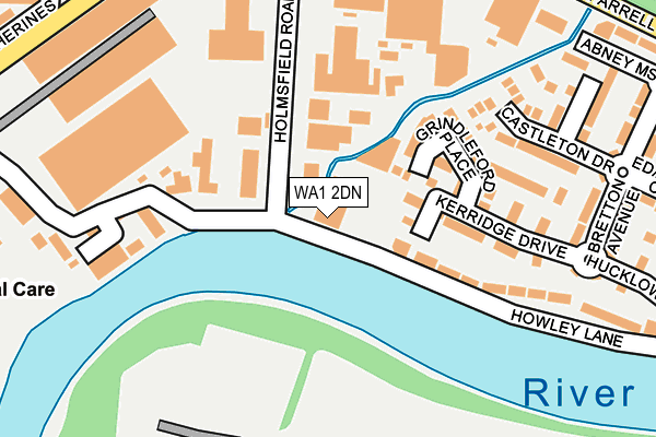 WA1 2DN map - OS OpenMap – Local (Ordnance Survey)