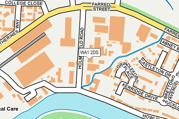 WA1 2DS map - OS OpenMap – Local (Ordnance Survey)