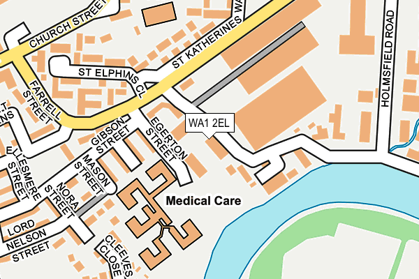 WA1 2EL map - OS OpenMap – Local (Ordnance Survey)