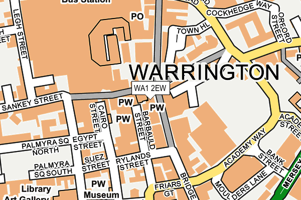 WA1 2EW map - OS OpenMap – Local (Ordnance Survey)