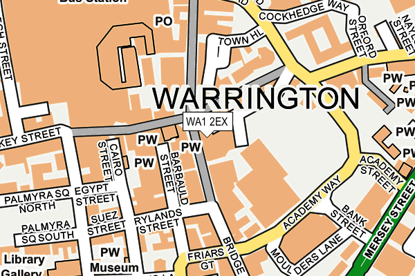 WA1 2EX map - OS OpenMap – Local (Ordnance Survey)