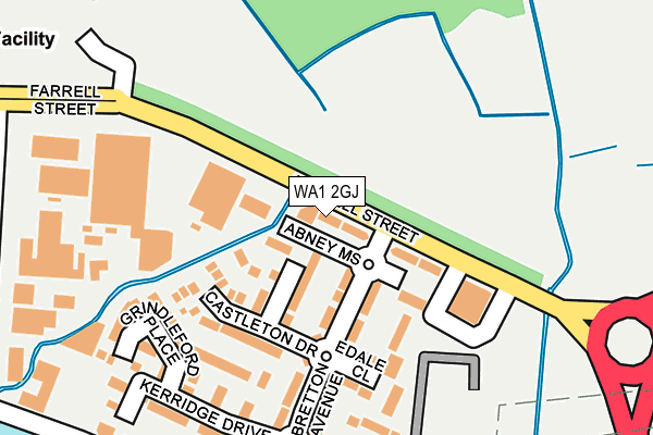WA1 2GJ map - OS OpenMap – Local (Ordnance Survey)