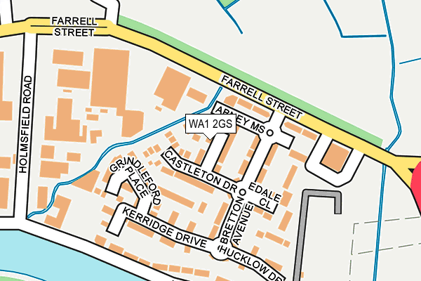 WA1 2GS map - OS OpenMap – Local (Ordnance Survey)
